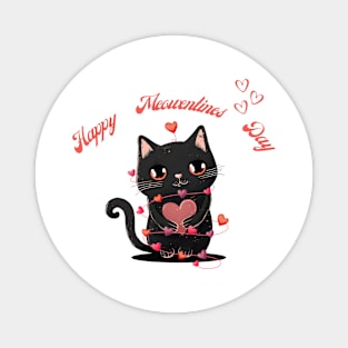 Happy Meowentines Day Funny Gift Cat Lover Magnet